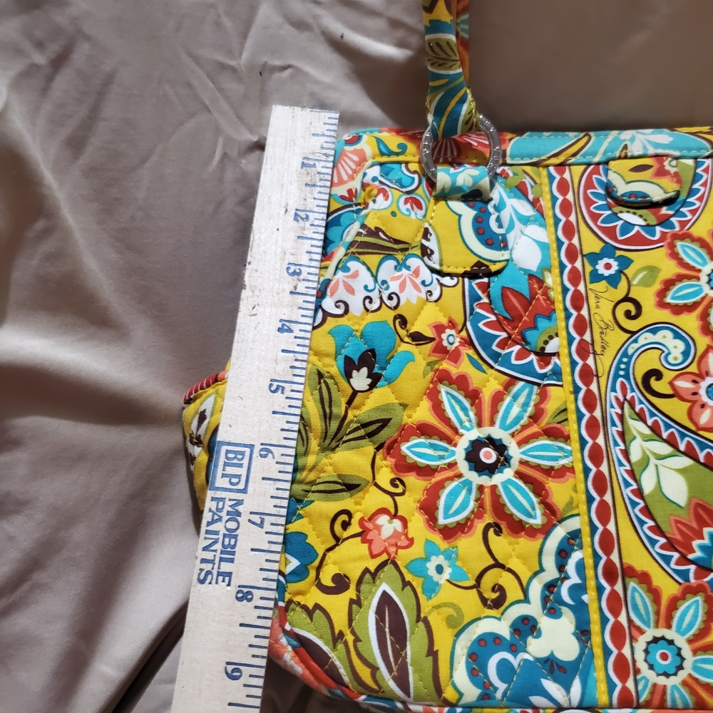 Vera Bradley Yellow Floral Quilted Shoulder Bag - Picture 13 of 14